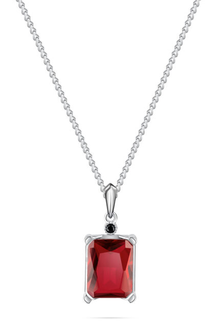 Red zircon necklace